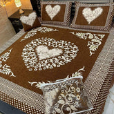 Fancy Velvet Bed Sheet Set - 4 Pieces  FVB 235